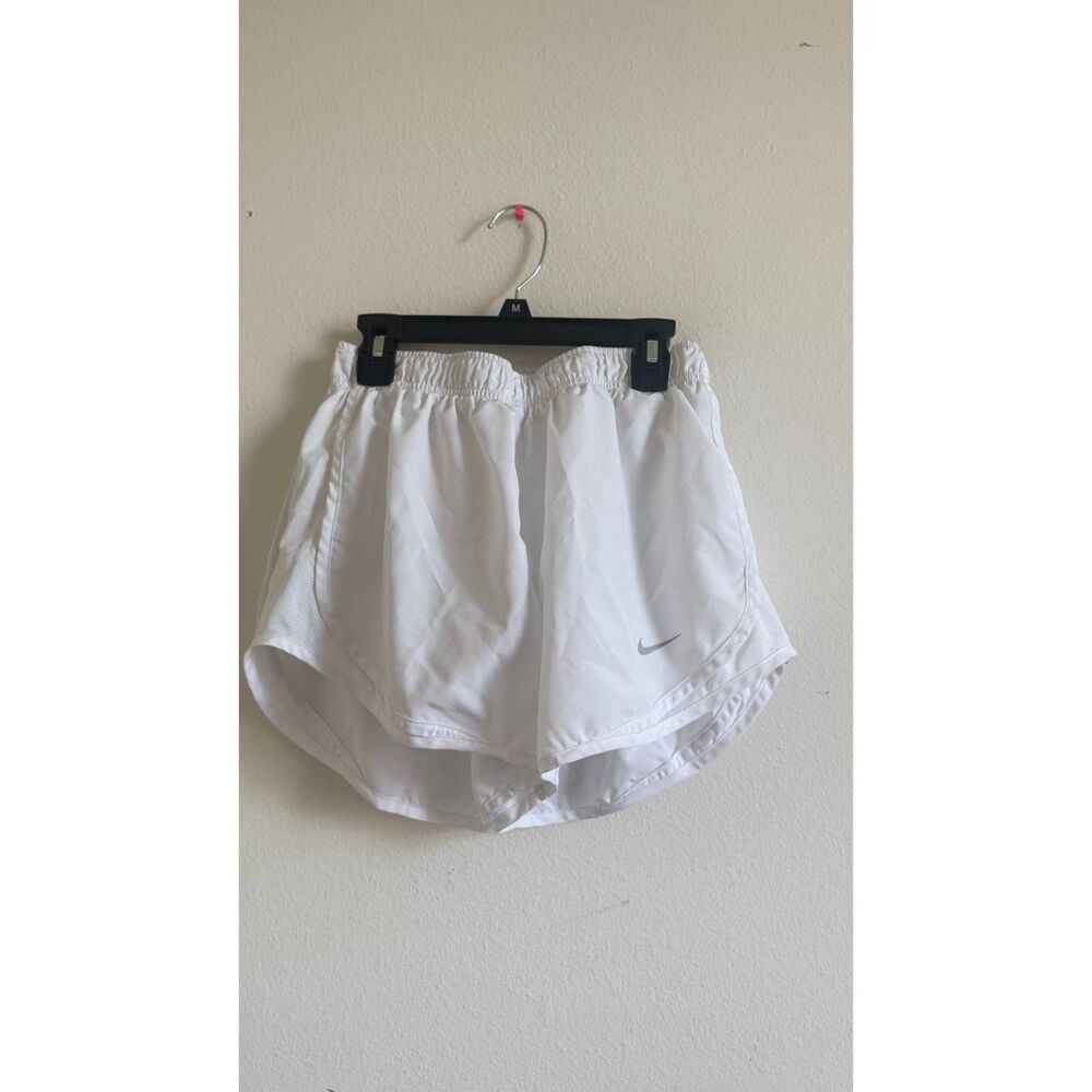 Nike Dri-FIT Women’s Running Shorts Small White Swoosh Athletic Workout